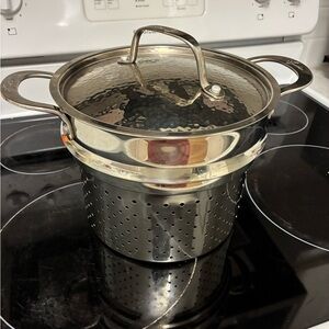 LAGOSTINA Stainless Steel Hammered lid and Steamer